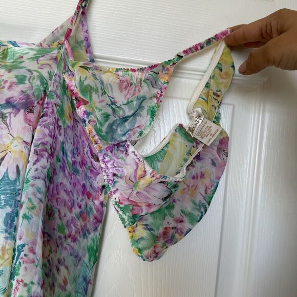 Vintage Victorias Secret Floral Print Babydoll Teddy With Panties Gold Label - Picture 4 of 4